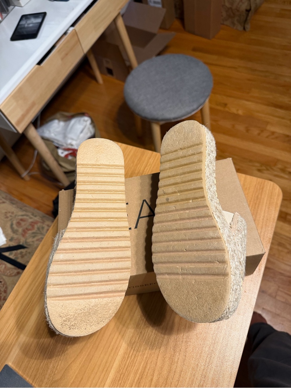 Beach by Matisse Beige Woven Platform Slide - Picture 4 of 5